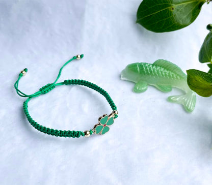 PityPetal 4 Leaf Clover Bracelet for Women, 14k Gold Plated beads, St Patricks Day Gift, Good Luck Charm, Friendship Bracelet, Wish Gift, Leaving Gift, Good Luck Gift, Lucky Bracelet